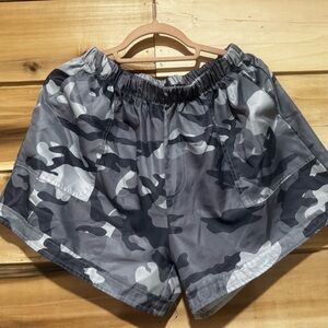 Gray Camouflage Women's Shorts